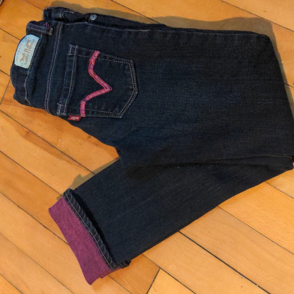 Size 8 girl's lot - 2 pairs jeans + hoodie (Levi's)